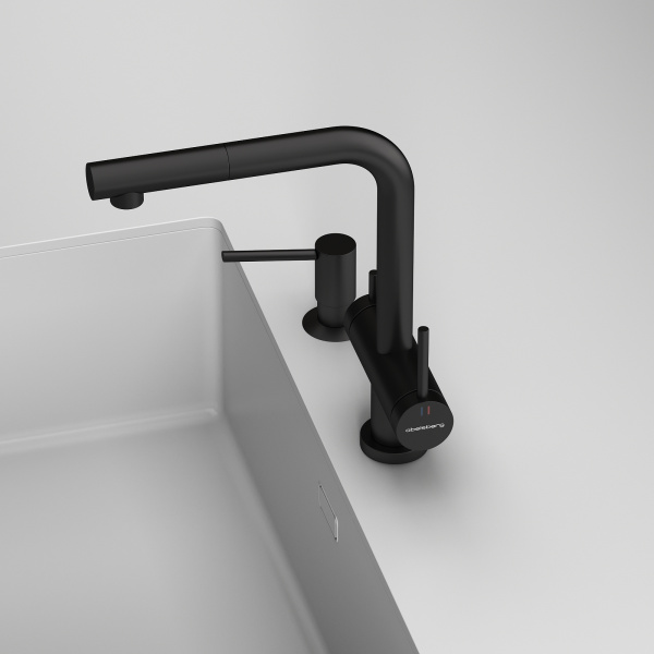 Смеситель для кухонной мойки Abelsberg Pura OTF70709MB вулканический черный матовый