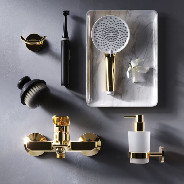 Смеситель для ванны Am.Pm X-Joy F85A10099 золото глянцевый