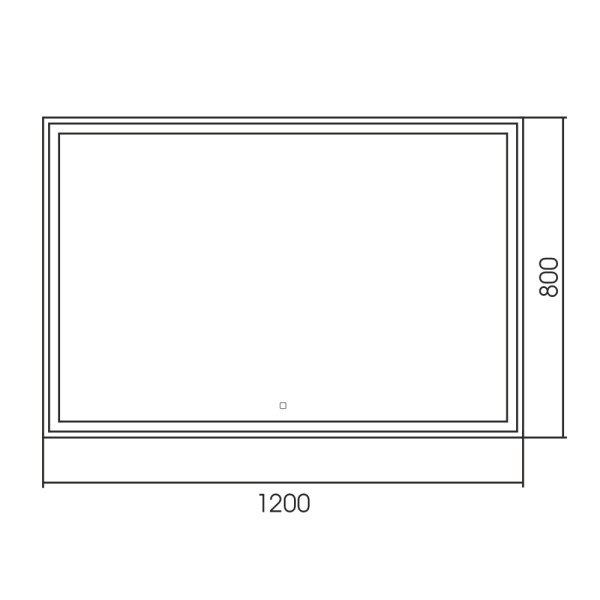 Зеркало с подсветкой, сенсорным выключателем и диммером 120x80 см ABBER  AG6115SL-1,2 Зеркало с подсветкой, сенсорным выключателем и диммером 120x80 см ABBER  AG6115SL-1,2