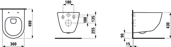 Чаша Laufen Pro подвесная 8209654000001 Чаша Laufen Pro подвесная 8209654000001