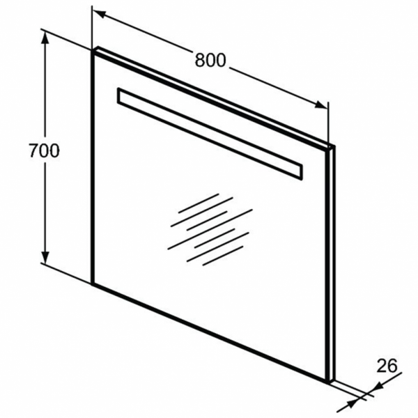 MIRROR&LIGHT Прямоугольное зеркало с подсветкой 80X70 см, реверсивная версия, фронтальная светодиодная подсветка, система антизапотевания, без выключателя, с крепежом, 220-240 V, 50-60 Hz, IP44, Class II MIRROR&LIGHT Прямоугольное зеркало с подсветкой 80X70 см, реверсивная версия, фронтальная светодиодная подсветка, система антизапотевания, без выключателя, с крепежом, 220-240 V, 50-60 Hz, IP44, Class II