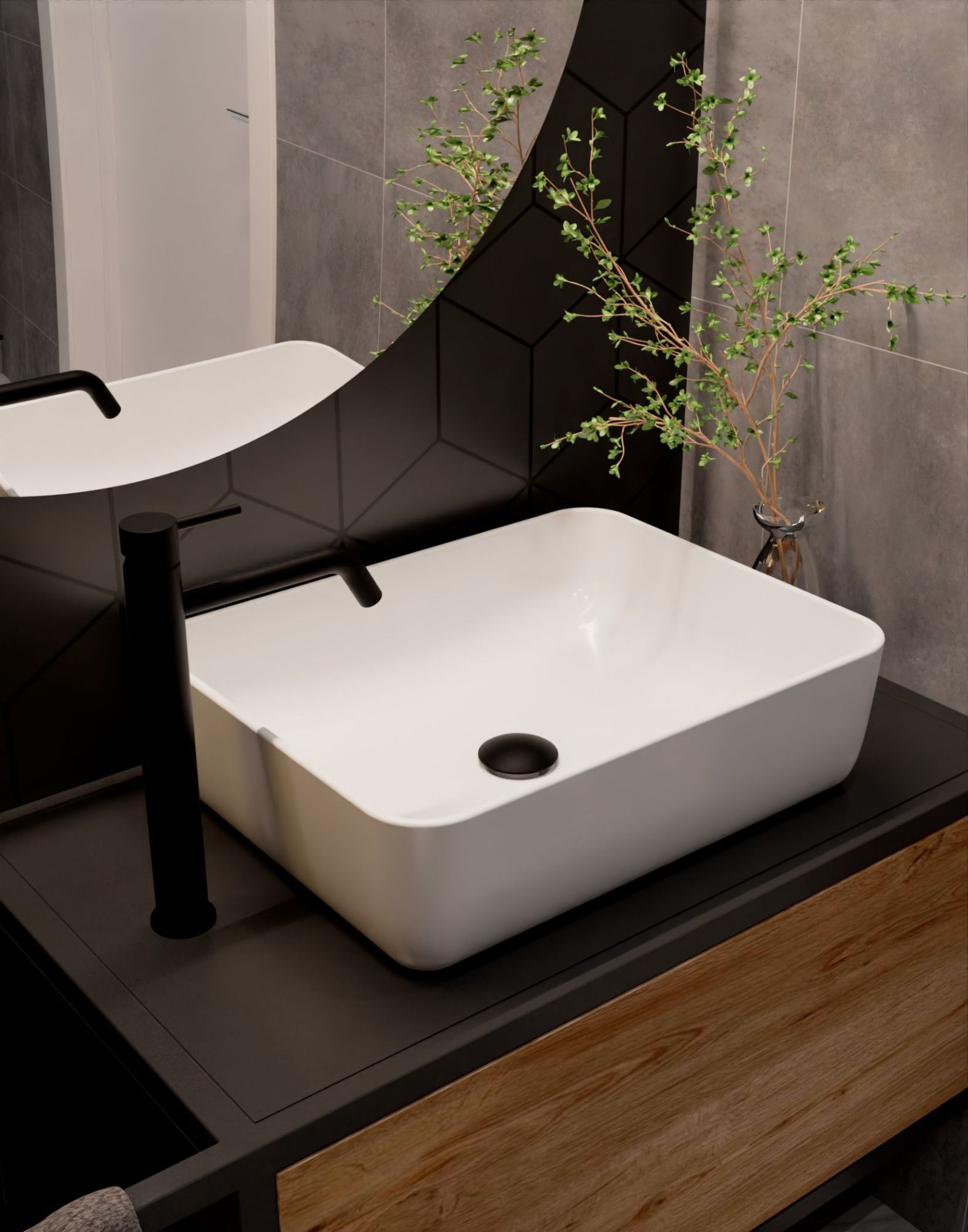 Смеситель AQUAme Siena AQM6214MB черный матовый