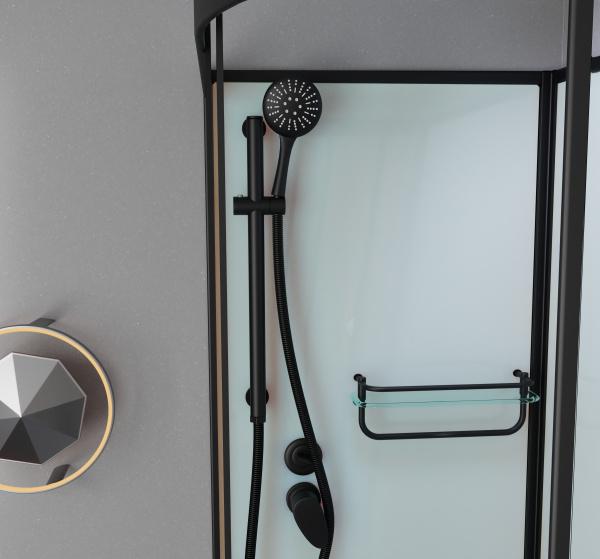 Душевая кабина Frank F412L М Black без крыши матовое стекло Размер:120*80*220см 214014 Душевая кабина Frank F412L М Black без крыши матовое стекло Размер:120*80*220см 214014