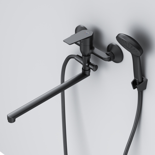 Смеситель для ванны Am.Pm Gem F90A90122 черный матовый