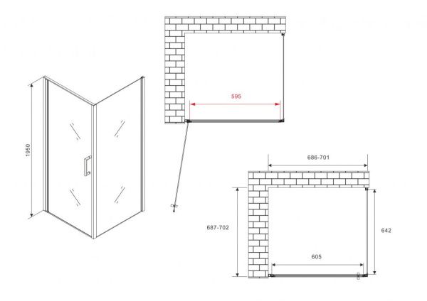 Душевой уголок 70x70 ABBER Sonnenstrand AG04070-S70 профиль хром стекло прозрачное Душевой уголок 70x70 ABBER Sonnenstrand AG04070-S70 профиль хром стекло прозрачное