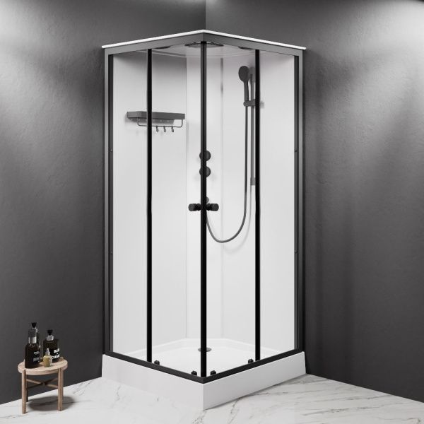 Душевая кабина 90x90 AM.PM X-Joy W94C-403-090BT стекло прозрачное профиль черный матовый Душевая кабина 90x90 AM.PM X-Joy W94C-403-090BT стекло прозрачное профиль черный матовый