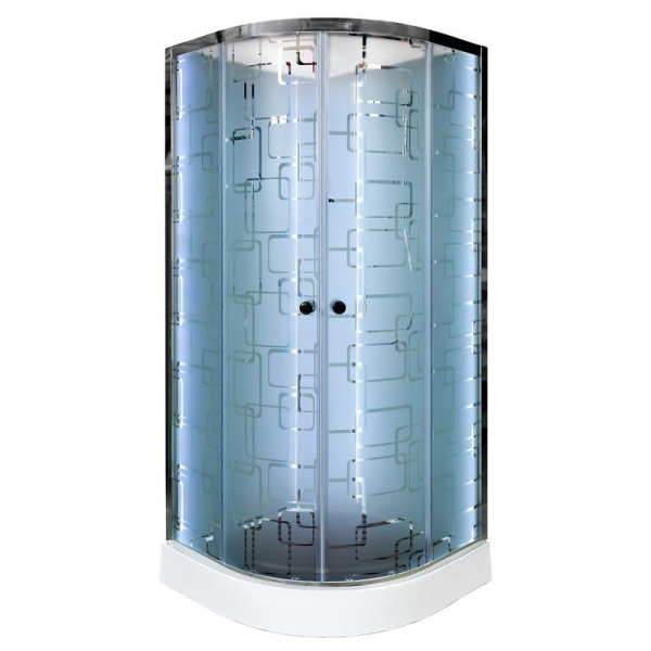 Душевая кабина 100x100 см AvaCan  EM1510NLED с узором Душевая кабина 100x100 см AvaCan  EM1510NLED с узором