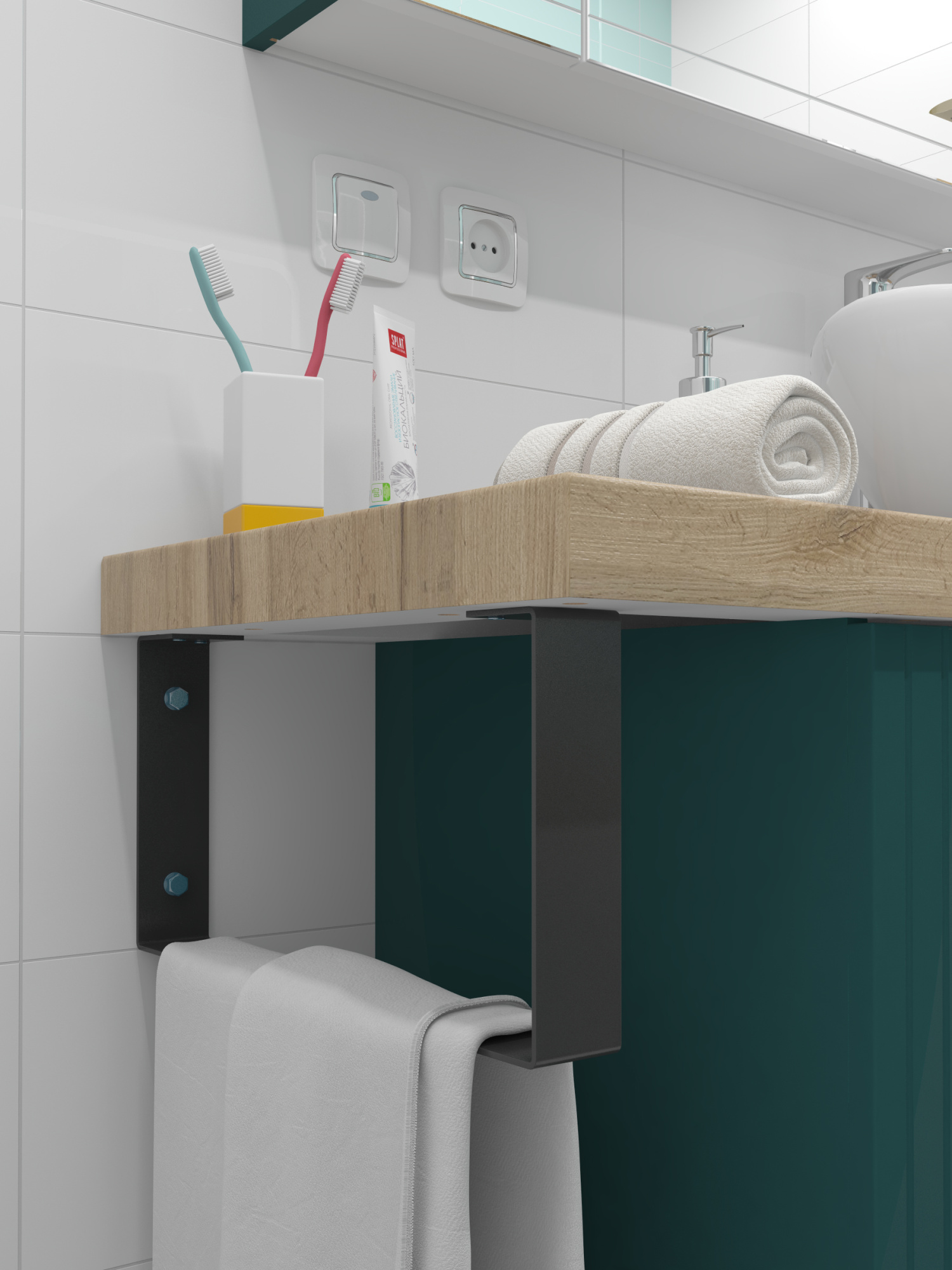 Столешница Какса-А 80 см 005335 для тумб и консолей дуб вотан