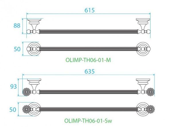 Полотенцедержатель  Cezares OLIMP Olimp-th06-03/24-sw золото Полотенцедержатель  Cezares OLIMP Olimp-th06-03/24-sw золото