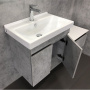 Тумба с раковиной Comforty Осло 60 см 00-00000835 подвесная бетон светлый