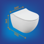 Унитаз Cersanit Brasko 64824 подвесной безободковый с микролифтом