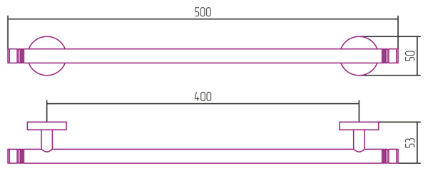 Держатель полотенец СУНЕРЖА КАНЬОН одинарный 500 мм 03-3001-0500 Золото Держатель полотенец СУНЕРЖА КАНЬОН одинарный 500 мм 03-3001-0500 Золото