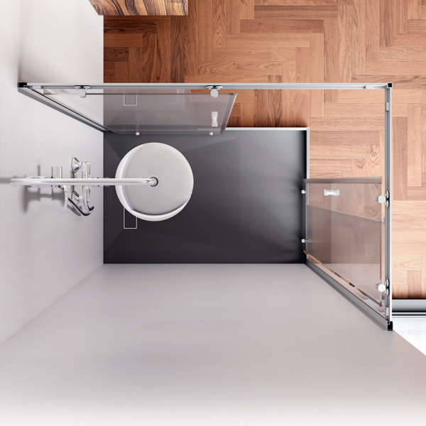 Душевой уголок AM.PM Sunny 120x190x80 W87G-403-12080-MT профиль хром