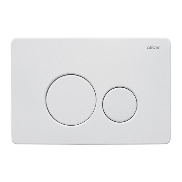 Кнопка смыва ABBER AC0121MW белая матовая Кнопка смыва ABBER AC0121MW белая матовая
