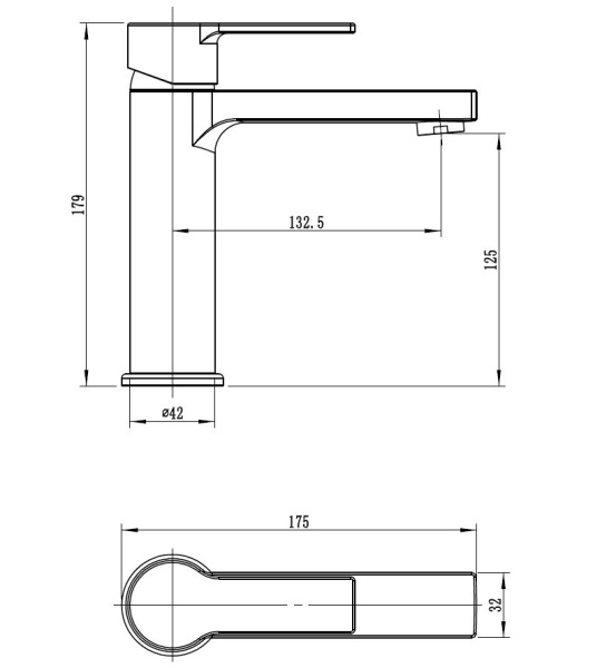 Смеситель для раковины Voda Raft RF26 хром