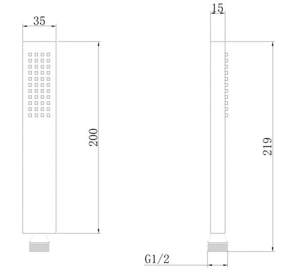Душевая лейка ABBER  AF0050W белый Душевая лейка ABBER  AF0050W белый