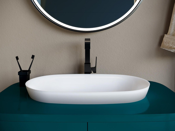 Раковина накладная Salini Marea 65 см 1802201M белая