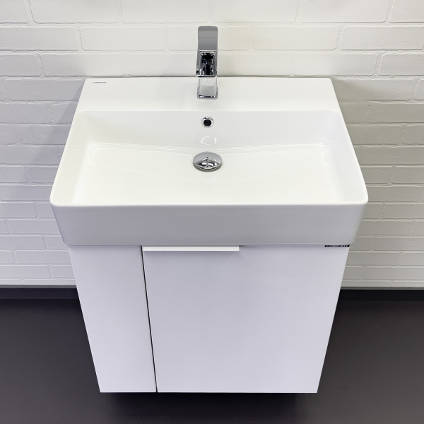 Тумба с раковиной Comforty Асти 60 см 00-00019248 подвесная белая