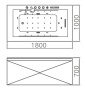 Акриловая ванна Gemy G9258 Акриловая ванна Gemy G9258