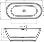 Ванна акриловая RIHO INSPIRE WHITE GLOSSY RIHO FALL - CHROM 180x80 BD02C0500000000 Ванна акриловая RIHO INSPIRE WHITE GLOSSY RIHO FALL - CHROM 180x80 BD02C0500000000