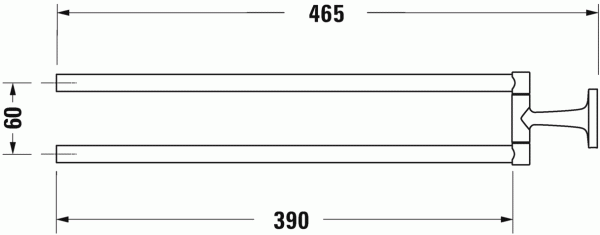 Полотенцедержатель поворотный 47 см DURAVIT Starck T 0099414600 Полотенцедержатель поворотный 47 см DURAVIT Starck T 0099414600