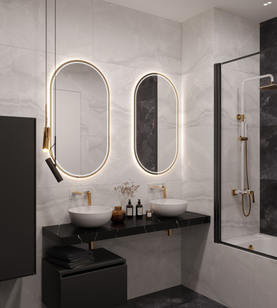 Столешница Armadi Art Flat 160 см 869-160-NM под раковину nero marquina