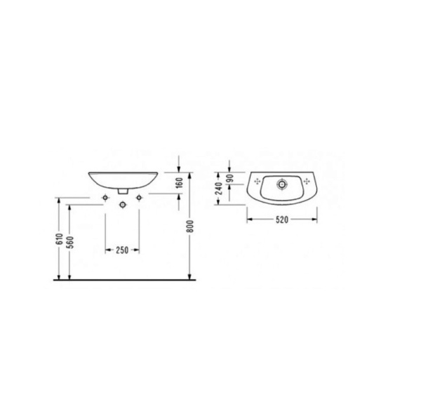 Раковина Serel Friendly 6740 520х240х160 Раковина Serel Friendly 6740 520х240х160