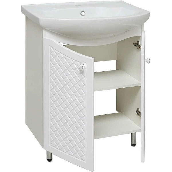 Тумба под раковину Runo Милано 60 см УТ000002087 напольная белая