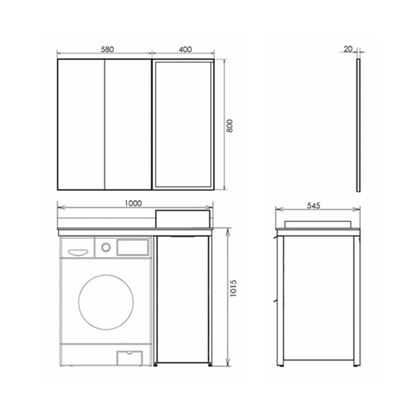 Тумба с раковиной Comforty Лозанна 100 см 00-00013800 напольная белая