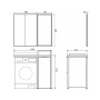Тумба с раковиной Comforty Лозанна 100 см 00-00013800 напольная белая
