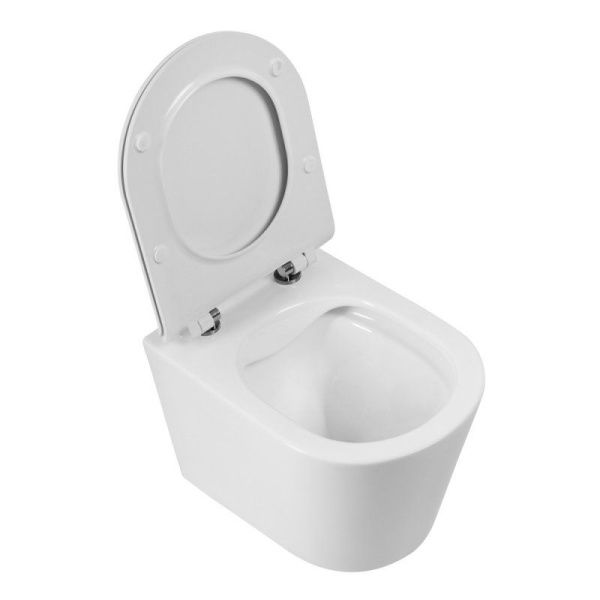 Унитаз подвесной безободковый  BelBagno FLAY-R BB053CHR Унитаз подвесной безободковый  BelBagno FLAY-R BB053CHR