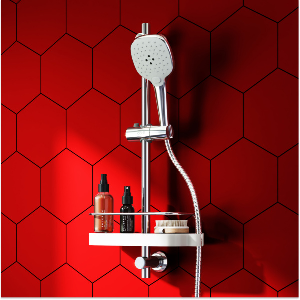 Душевой гарнитур Dorff Prime D0140000 белый с хромом глянцевый