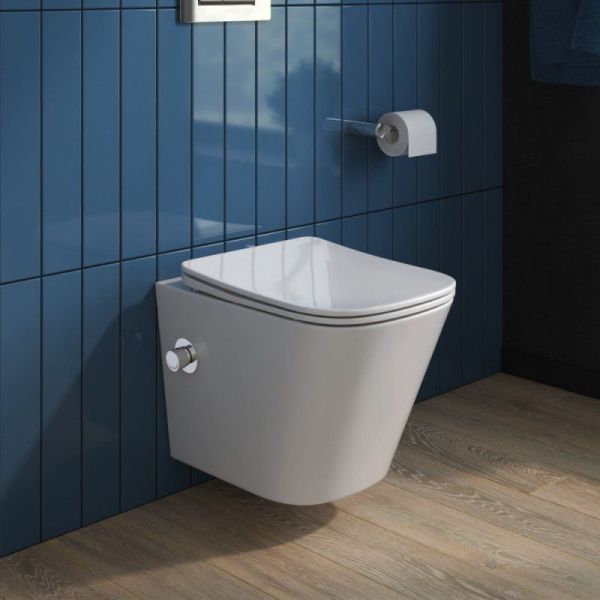 Унитаз подвесной с функцией биде и смесителем  BelBagno DUE BB3103CHR-BS/SC Унитаз подвесной с функцией биде и смесителем  BelBagno DUE BB3103CHR-BS/SC