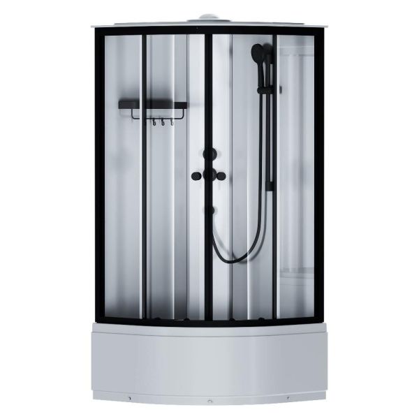 Душевая кабина 90x90 AM.PM X-Joy W94C-401A-090BT стекло прозрачное профиль черный матовый Душевая кабина 90x90 AM.PM X-Joy W94C-401A-090BT стекло прозрачное профиль черный матовый