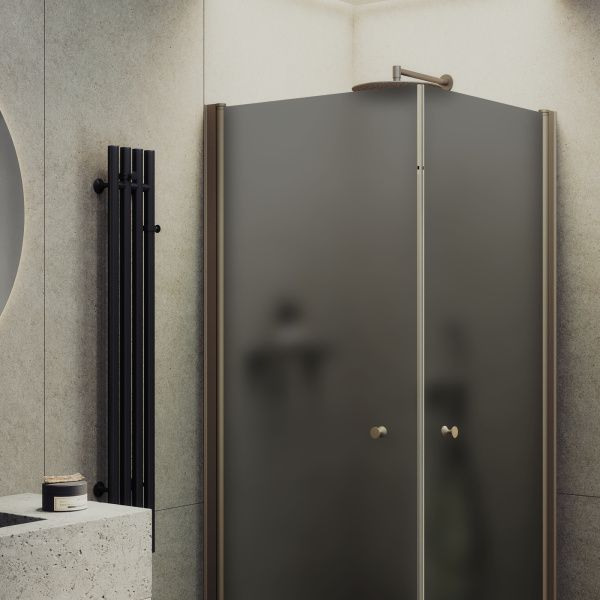 Душевой угол на монопетлях  MaybahGlass   MGY-1299-2 стекло графит матовое Душевой угол на монопетлях  MaybahGlass   MGY-1299-2 стекло графит матовое