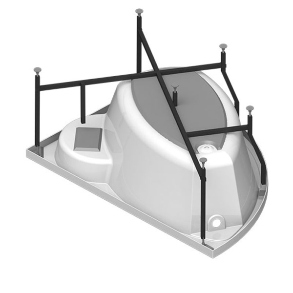 Ванна акриловая Radomir Алари 170x120 R 2-01-0-2-1-218 белая угловая с каркасом