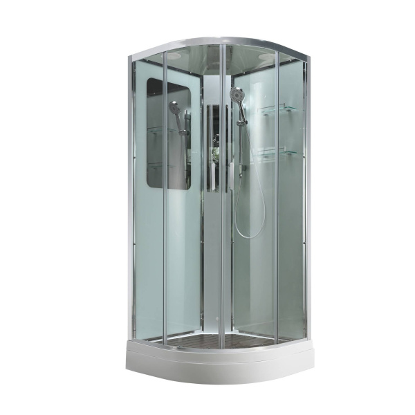 Душевая кабина с баней AvaCan 90x90 A2090 профиль хром