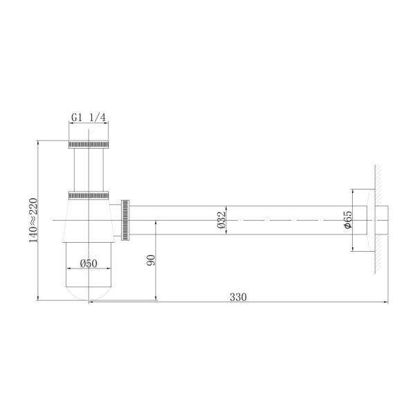 Сифон для раковины ABBER  AF0032NG никель Сифон для раковины ABBER  AF0032NG никель