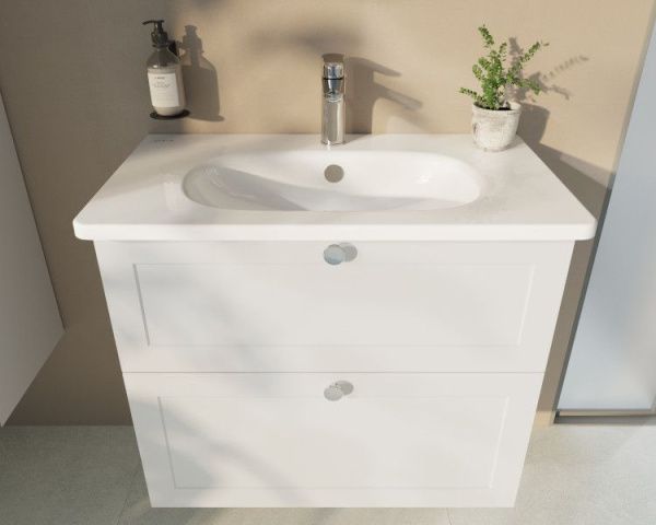 Модульс классической раковиной 47х80х67 см VitrA Root Classic 68869 матовый белый Модульс классической раковиной 47х80х67 см VitrA Root Classic 68869 матовый белый