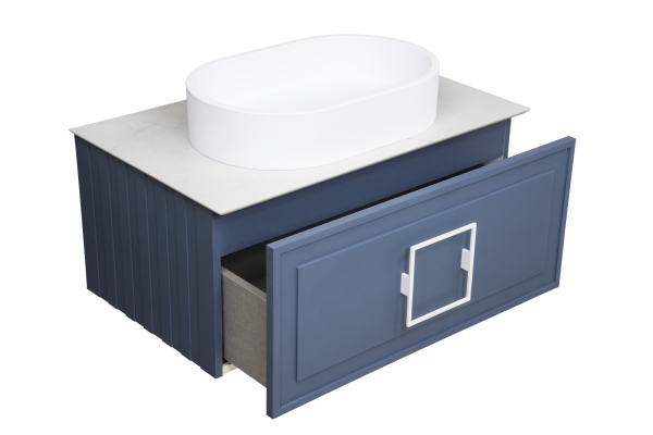 Тумба под раковину La Fenice Cubo Blu Grigio синяя 90 FNC-01-CUB-BG-90 Тумба под раковину La Fenice Cubo Blu Grigio синяя 90 FNC-01-CUB-BG-90