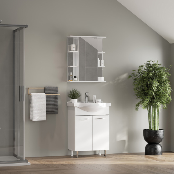 Тумба под раковину Onika Селигер 60 см 106006 белый