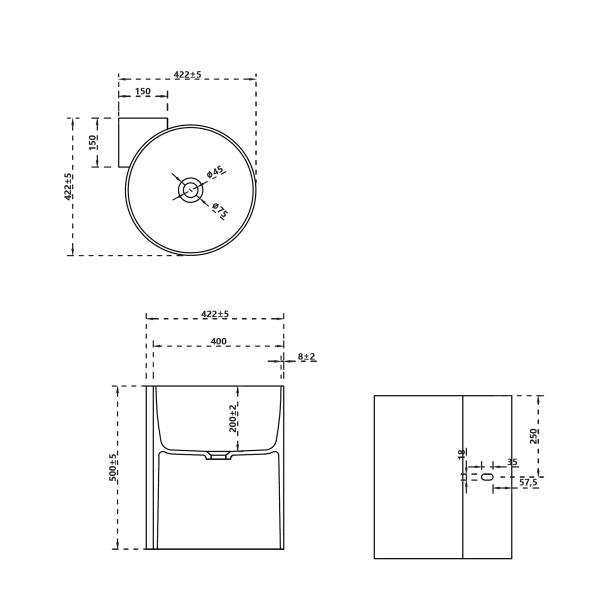 Раковина подвесная Abber Kristall 40 см AT2705Emerald зеленая