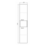 Пенал Comforty Никосия 35x160 см 00-00009554 подвесной дуб темный