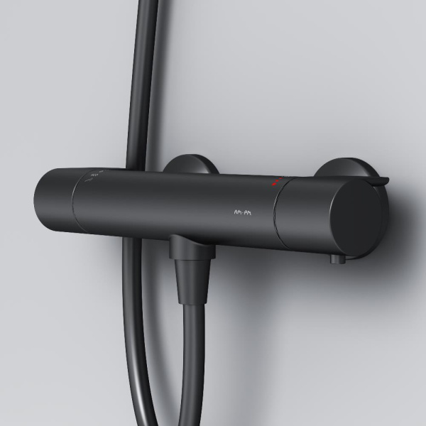 Смеситель для ванны с термостатом Am.Pm X-Joy F85A40022 черный матовый