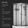 Душевая кабина AM.PM X-Joy 90x90 W94C-401A-090BT профиль черный
