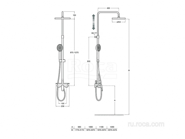 Душевая стойка Roca Even-M Round 5A9790C00 Душевая стойка Roca Even-M Round 5A9790C00