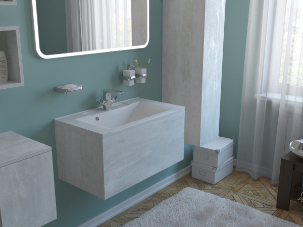 Тумба под раковину Какса-А Cristal 22 120 см 004839 подвесная белая