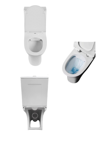 Унитаз-компакт Ceruttispa Bernina CT7193 безободковый с микролифтом