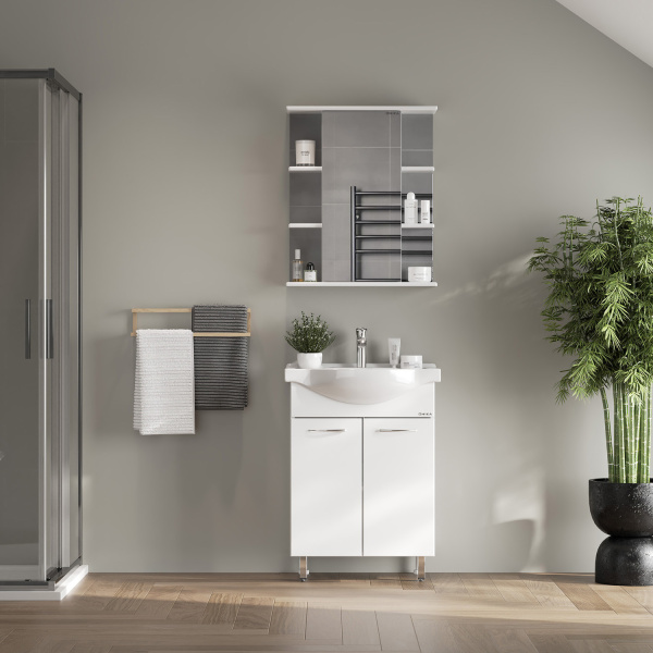 Тумба под раковину Onika Селигер 60 см 106006 белый