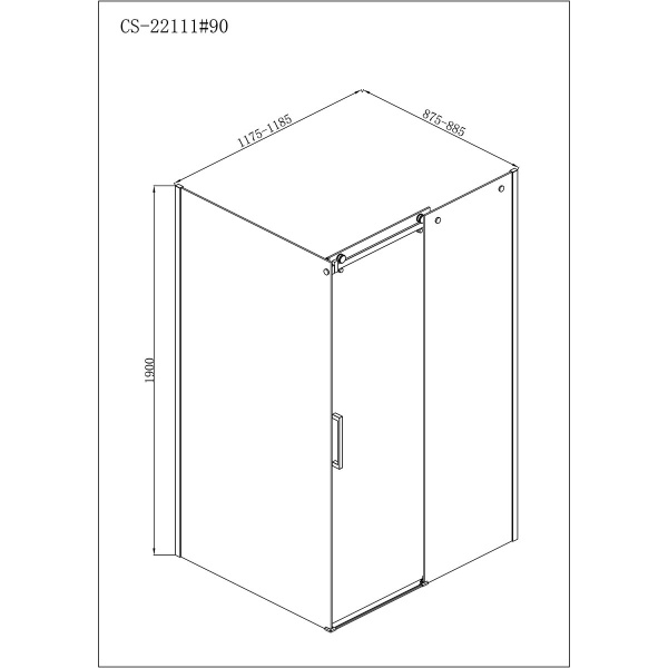 Душевое ограждение 90 см Loranto  CS-22111-120*90 Душевое ограждение 90 см Loranto  CS-22111-120*90